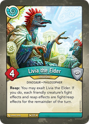 Livia the Elder, a KeyForge card illustrated by Tomek Larek