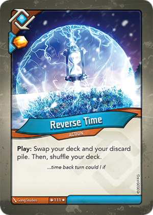Reverse Time, a KeyForge card illustrated by Gong Studios