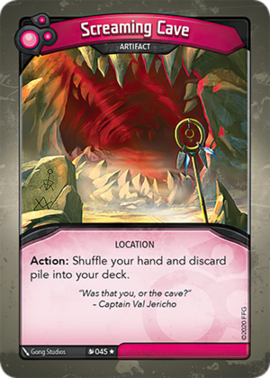 Screaming Cave, a KeyForge card illustrated by Gong Studios