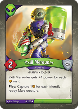 Yxili Marauder, a KeyForge card illustrated by Matt Zeilinger
