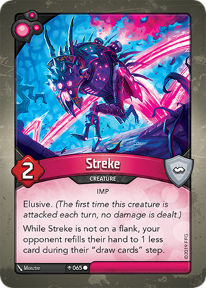 Streke, a KeyForge card illustrated by Monztre