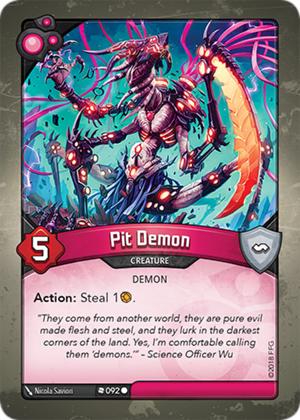 Pit Demon, a KeyForge card illustrated by Nicola Saviori