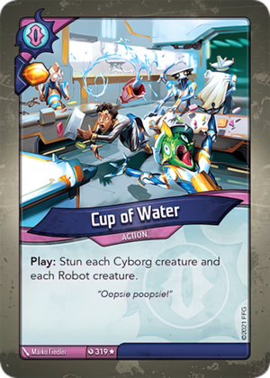Cup of Water, a KeyForge card illustrated by Marko Fiedler