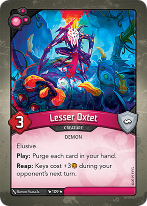 Lesser Oxtet, a KeyForge card illustrated by Monztre