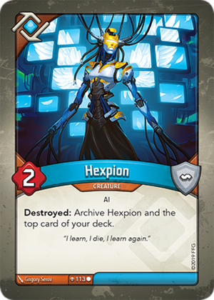 Hexpion, a KeyForge card illustrated by Grigory Serov
