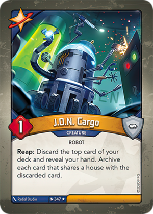 J.O.N. Cargo, a KeyForge card illustrated by Radial Studio