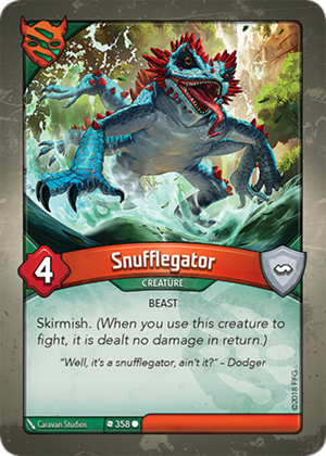 Snufflegator, a KeyForge card illustrated by Caravan Studio