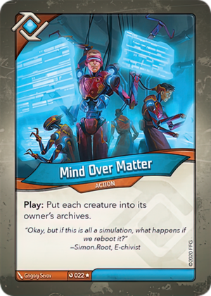 Mind Over Matter, a KeyForge card illustrated by Grigory Serov