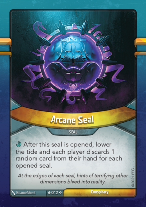 Arcane Seal, a KeyForge card illustrated by BalanceSheet