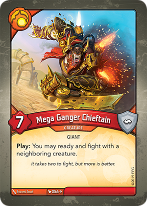 Mega Ganger Chieftain, a KeyForge card illustrated by Forrest Imel