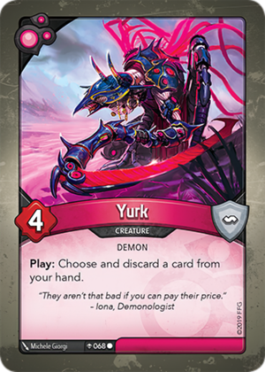 Yurk, a KeyForge card illustrated by Michele Giorgi