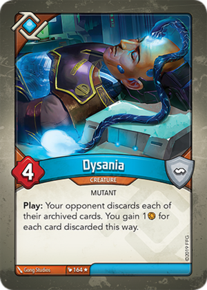 Dysania, a KeyForge card illustrated by Gong Studios
