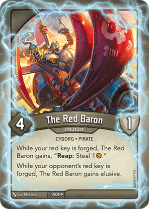 The Red Baron (Anomaly), a KeyForge card illustrated by Caio Monteiro