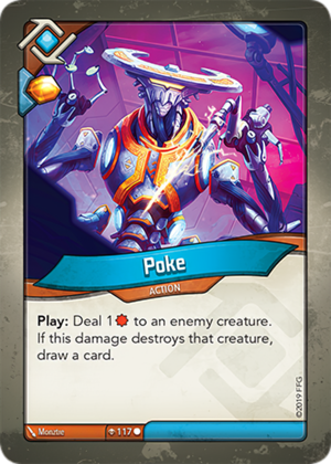 Poke, a KeyForge card illustrated by Monztre
