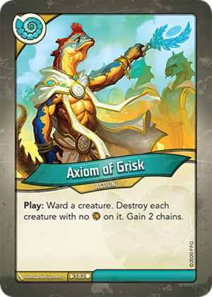 Axiom of Grisk, a KeyForge card illustrated by Konstantin Turovec
