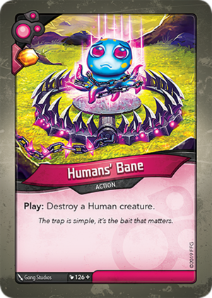 Humans’ Bane, a KeyForge card illustrated by Gong Studios