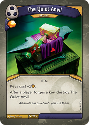 The Quiet Anvil, a KeyForge card illustrated by Gong Studios