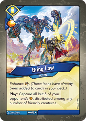 Bring Low, a KeyForge card illustrated by Dong Cheng