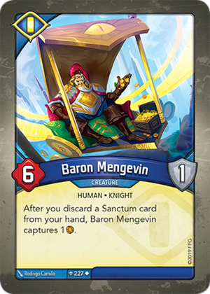 Baron Mengevin, a KeyForge card illustrated by Rodrigo Camilo