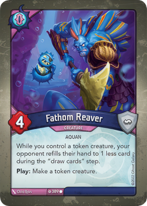 Fathom Reaver, a KeyForge card illustrated by Chris Bjors