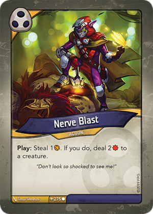 Nerve Blast, a KeyForge card illustrated by Timur Shevtsov