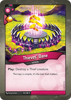 Thieves’ Bane, a KeyForge card illustrated by Gong Studios