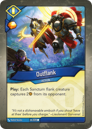 Outflank, a KeyForge card illustrated by Radial Studio