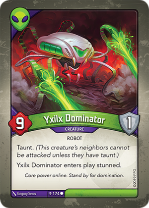 Yxilx Dominator, a KeyForge card illustrated by Grigory Serov