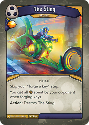 The Sting, a KeyForge card illustrated by David Auden Nash