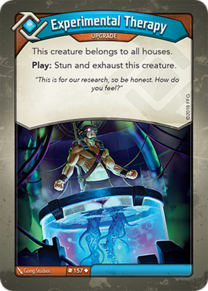 Experimental Therapy, a KeyForge card illustrated by Gong Studios