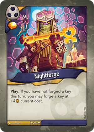 Nightforge, a KeyForge card illustrated by Ivan Frolov