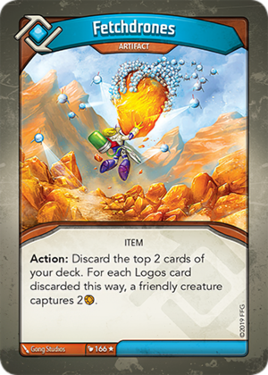 Fetchdrones, a KeyForge card illustrated by Gong Studios