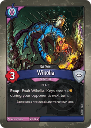Wikolia (Evil Twin), a KeyForge card illustrated by Michele Giorgi