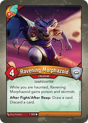 Ravening Morphazoid, a KeyForge card illustrated by Borja Pindado