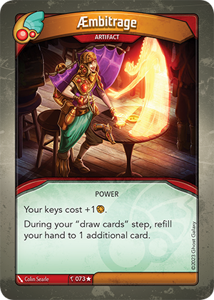 Æmbitrage, a KeyForge card illustrated by Colin Searle