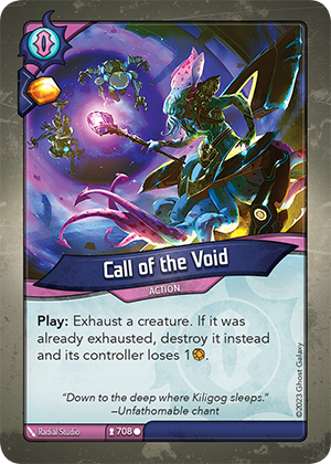 Call of the Void, a KeyForge card illustrated by Radial Studio