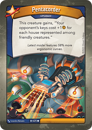 Pentacorder, a KeyForge card illustrated by Leandro Notado