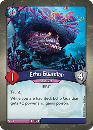 Echo Guardian, a KeyForge card illustrated by Djib