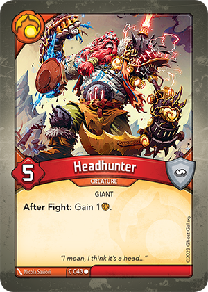 Headhunter, a KeyForge card illustrated by Giant