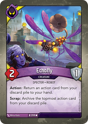 Echofly, a KeyForge card illustrated by Robot