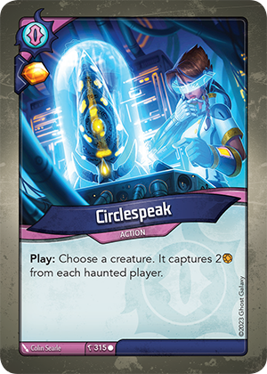 Circlespeak, a KeyForge card illustrated by Colin Searle