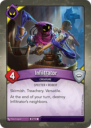 Infiltrator, a KeyForge card illustrated by Robot
