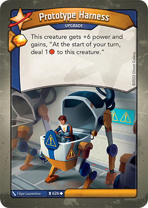 Prototype Harness, a KeyForge card illustrated by Filipe Laurentino
