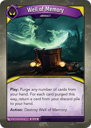 Well of Memory, a KeyForge card illustrated by Scott Schomburg