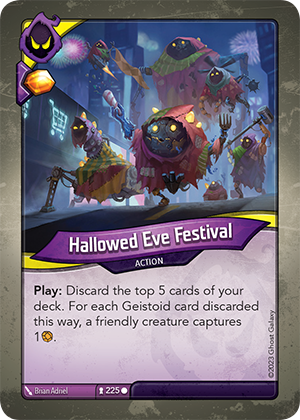 Hallowed Eve Festival, a KeyForge card illustrated by Brian Adriel