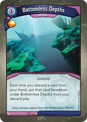 Bottomless Depths, a KeyForge card illustrated by Scott Schomburg