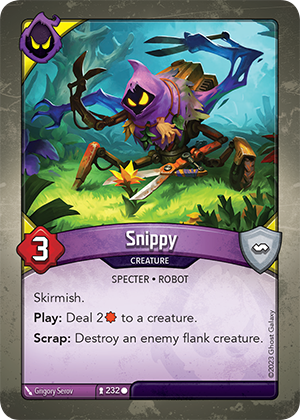 Snippy, a KeyForge card illustrated by Robot