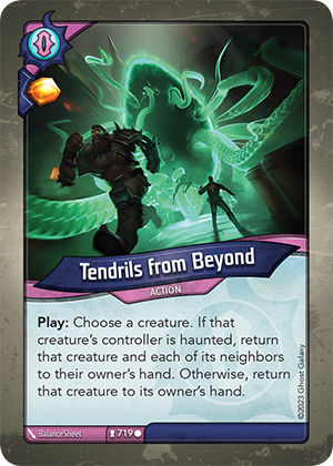 Tendrils from Beyond, a KeyForge card illustrated by BalanceSheet