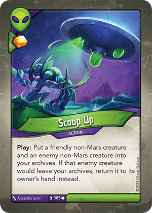 Scoop Up, a KeyForge card illustrated by Alexandre Leoni