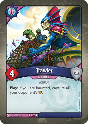 Trawler, a KeyForge card illustrated by Edgar Hidalgo
